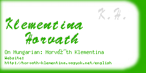 klementina horvath business card
